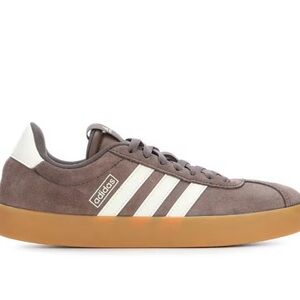 NWT new in box 6.5 adidas VL Court 3.0 brown suede white sneaker earth shoes